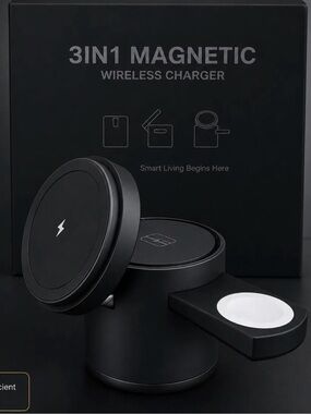3-in-1 Magnetic Wireless Charger | MagSafe Compatible | Fast Charging Station
